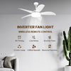 Smilesun Ceiling Fan with Light 52'' Remote 6 Speeds 3 Colors 48W LED 5 Blades
