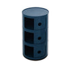 Cylinder 3 Drawers Bedroom Bedside Cabinet Storage Nightstand Side Table Blue