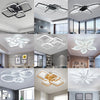 Square/Ring LED Ceiling Lamp Cool White Light Chandelier Fixture Bedroom Living