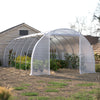 6 x 3 x 2 m Polytunnel Greenhouse Pollytunnel Tent w/ Metal Frame White