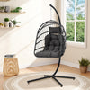 Hanging Egg Chair Rattan Swing Garden Hammock with Cushions for Outdoor Indoor