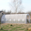 6 x 3 x 2 m Polytunnel Greenhouse Pollytunnel Tent w/ Metal Frame White