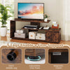 3-Tier Media Console Table TV Stand for TVs up to 55”-Brown