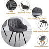 2X Luxury Bar Stools Padded Velvet Breakfast Kitchen Pub Restaurant Living Room