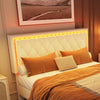 Upholstered Bed Storage Double Bed Frame With Adjustable Headboard und Drawers