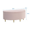 Ottoman Storage Box Velvet Fabric Pouffe Seat Footstool Bench Toy Storage Box