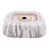 Bathroom Basin Sink Sit-on Flat Mounted Vessel Countertop Marble Effect w/ Waste