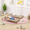 6 Pcs Stackable Daycare Cot Toddler Daycare Rest Mat-Coffee