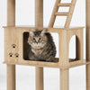 Mondeer 184cm XXL Wooden Cat Tree Cat Towers 2 Cat Houses & 11 Scratching Posts