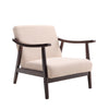 Solid Wooden Frame Armchair Accent Tub Chair Lounge Single Sofa Cushioned Seater