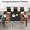 Tribesigns Computer Desk Office Work Desk, Industrial Design, Rustic Brown/Black