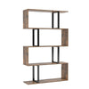 Wooden S-Shaped Bookcase Living Room Modern Display Shelves Storage Unit Divider