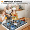 Gas Hob 5 Burners 76cm Stainless Steel Kitchen Built in Gas Cooktop For NG/LPG