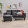 Modern L-Shaped Corner Sofa 2 3 Seater Armchair Couch With Footstool