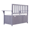 2 Seater Wooden Garden Bench With Storage Compartment Seating Bench Box Chest
