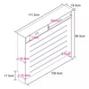 Black Radiator Cover Cabinet Traditional Modern MDF Wood Horizontal Shelf Medium