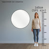 Mirror Extra Large Art Deco Glass Frameless Round Wall Mirror 100cm x 100cm