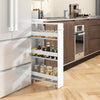 3-tier Slim Storage Cart Narrow Rolling Kitchen Serving Cart w/ Open Shelves