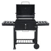 Outdoor Charcoal Smoker Garden BBQ Grill Side Shelf Barbecue Utensil With Wheels