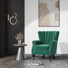 Retro Green Wing Back Armchair Chesterfield Rivet Studded Arm Chair Bedroom Sofa