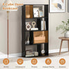 120 CM High Bookcase Floor Standing Open Display Shelving Black