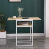 2-Tier Extendable Computer Desk Breakfast Dining Table for Small Space Foldable