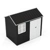 XL Large Metal Garden Shed Apex Roof With Window and Double Doors Storage House