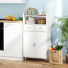 Kitchen Storage Cabinet 2 Door Buffet Sideboard with 2 Drawers White