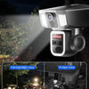 Solar Triple-Lens Linkage Camera 10X Zoom WiFi Security Cameras Surveillance