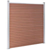 WPC Fence Set 1 Square + 1 Slanted 273x186 cm Brown vidaXL