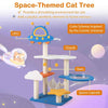 Indoor Cat Furniture 124cm Tall Cat Tree w/ Cloud & Star Platforms