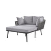 Garden Sofa w/ 2 Cushions Upholstery Outdoor Sun Lounger Balcony Furniture Set