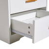 LED Nightstand USB Charger Outlet RGB End Table Versatile 2-Drawer Bedside Table