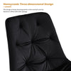 2xBlack Swivel Dining Chairs Velvet Padded Seat Dining Room Kitchen