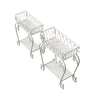 2 Pack 2 Tiers Metal Plant Stand Multiple Planter Rack Flower Display Home Decor