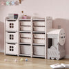 Kids Storage Cabinet Drawer Children Bookcase Toy Train Shelving for Playroom UK