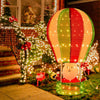 4.5FT LED Christmas Santa Claus with Hot Air Balloon Pre-lit Xmas Decoration