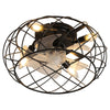 Modern Industrial 17"Ceiling Fan Light LED Chandelier Lamp 3 Speed with Remote