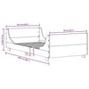 Bed Frame with Headboard 90x200 Solid Wood Pine E1W6