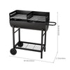 Charcoal BBQ Grill Trolley Barbecue Patio Outdoor Garden Heating Smoker 3 Levels