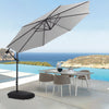 Cantilever Garden Hanging Sun Umbrella Banana Parasol Sunshade with Crank System