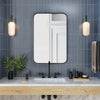 Black Metal Rectangle Wall Mirror Hanging Vanity Makeup Bathroom Glass Decor