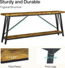 70.9'' Long Console Table, Industrial Entryway Hallway Sofa Table Behind Couch