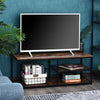 Industrial Style TV Stand Cabinet w/ Storage&2 Shelves Metal Frame Living Room