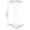 Speaker Stands 2pcs Black & Silver Tempered Glass 2 Pillars Design