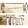 Clothes Airer Drying Rack w/ Shoe Rack & Casters Indoor Outdoor Laundry Stand