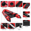 10ft PVC Adult Assault Boat 330kg Capacity Red and Black Waterproof Durable