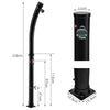 218CM Outdoor Solar-Heated Shower Adjustable Temperature Freestanding Shower