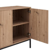 Dusk Willow Oak Effect & Black Metal 2 Door Sideboard With Drawers RRP £299