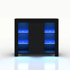 Modern 1 Door Sideboard Display Cabinet TV Unit Stand Black with LED Lights